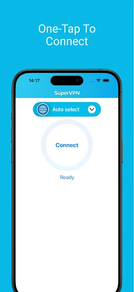SuperVPN one-click connection screen